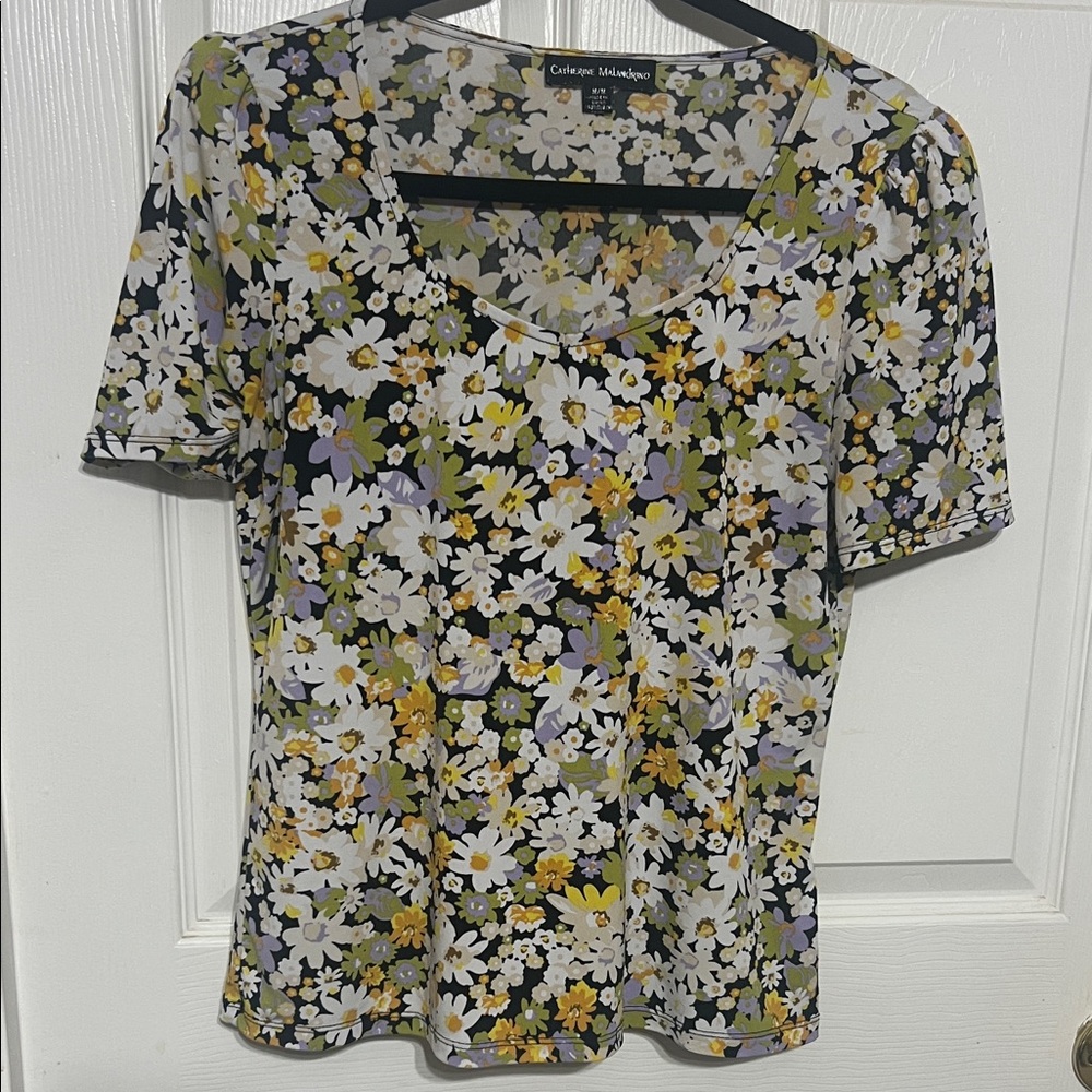 Catherine Malandrino Multicolor Floral Blouse